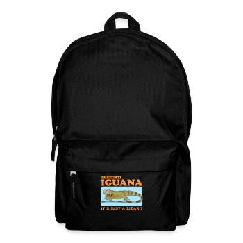 Leguan Reptilien Eidechse Leguane Geschenk - Rucksack - Schwarz - Vorne