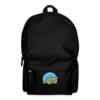 Leguan Eidechse Reptilien Leguane Geschenk - Rucksack - Schwarz - Vorne