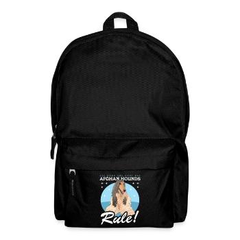 Cadeau de propriétaire de chien lévrier afghan - Sac à dos - noir - Devant
