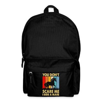 Vous ne me faites pas peur, je monte une jument ! - Sac à dos - noir - Devant