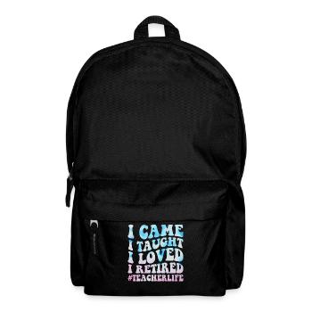 Retired teacher! Summer holidays forever - Backpack - black - Front
