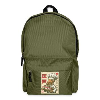 Sushi Essen Japan Nigiri Geschenk - Rucksack - Olivgrün - Vorne