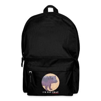 Hippopotame Bébé hippopotame Cadeau Hippopotame - Sac à dos - noir - Devant