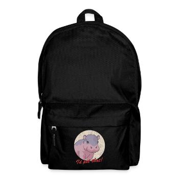 Hippopotame Bébé hippopotame Hippopotames Hippopotames Cadeau - Sac à dos - noir - Devant