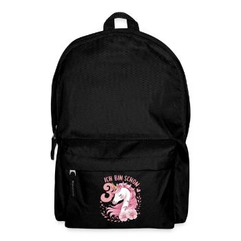 3. Geburtstag Mädchen 3 Jahre Pferd Pferde Einhorn - Rucksack - Schwarz - Vorne