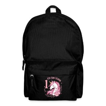 1st Birthday Girl 1 Year Horse Horses Unicorn - Backpack - black - Front