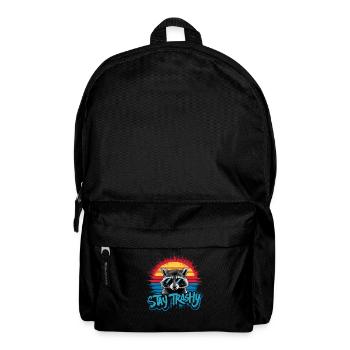 Stay Trashy Lustiges Kostüm Waschbär - Rucksack - Schwarz - Vorne