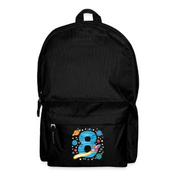 8th Birthday Boys 8 Years Planet Birthday - Backpack - black - Front
