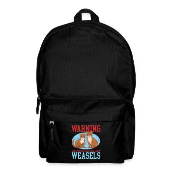 Weasel Mouse Weasel Small Weasel Gift - Backpack - black - Front