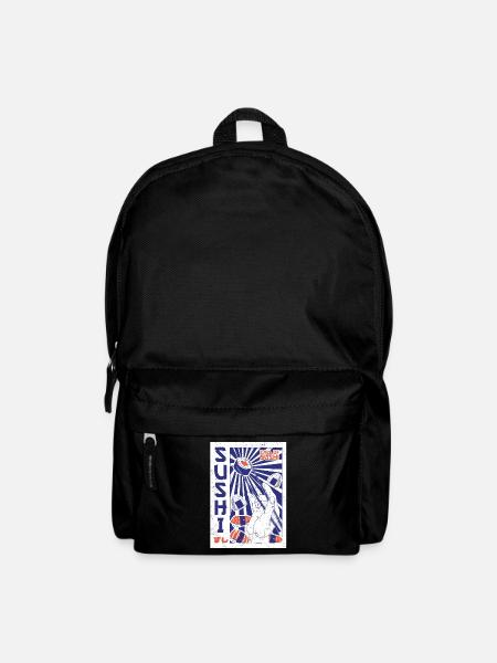 Sushi Food Japan Nigiri Gift - Backpack - black