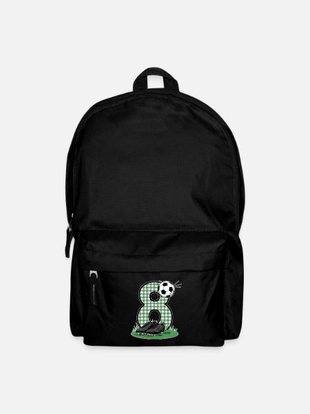 8. Geburtstag 8 Jahre Fußball Fußballspieler - Rucksack - Schwarz