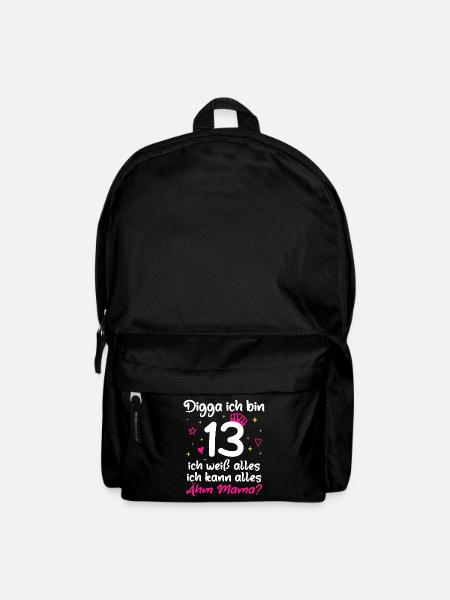 Digga Ich Bin 13 Ich Kann Alles 13. Geburtstag - Rucksack - Schwarz