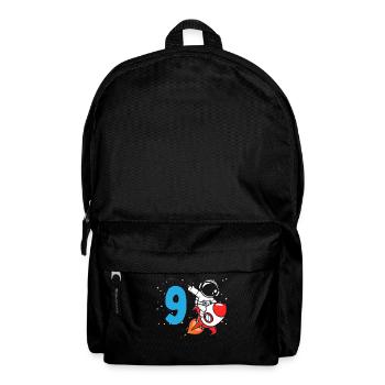 9th Birthday Boys 9 Years Astronaut Birthday - Backpack - black - Front