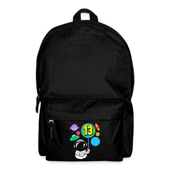 13th Birthday Boys Astronaut Birthday - Backpack - black - Front