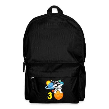 3rd Birthday Boys 3 Years Astronaut Birthday - Backpack - black - Front