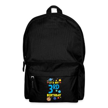 3rd Birthday Boys 3 Years Astronaut Birthday - Backpack - black - Front