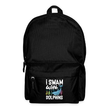 I swam with dolphins - Backpack - black - Front