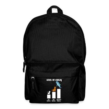 Level Of Crazy Animal List For Animal Lovers - Backpack - black - Front