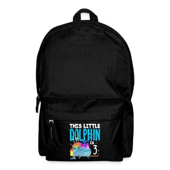 Dieser Kleine Delphin Ist 3 3. Geburtstag - Rucksack - Schwarz - Vorne
