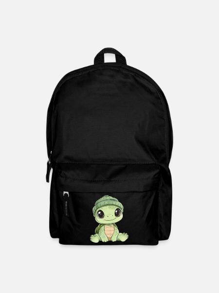 Schildkröte Süß Niedlich Baby Kinder Tier Cartoon - Rucksack - Schwarz