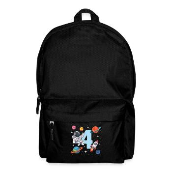 4ème anniversaire garçons 4 ans astronaute anniversaire - Sac à dos - noir - Devant