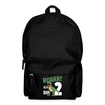 2. Geburtstag 2 Jahre Dino Dinosaurier Fan - Rucksack - Schwarz - Vorne