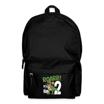 2. Geburtstag 2 Jahre Dino Dinosaurier Fan - Rucksack - Schwarz - Vorne