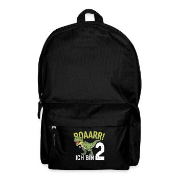 2. Geburtstag 2 Jahre Dino Dinosaurier Fan - Rucksack - Schwarz - Vorne