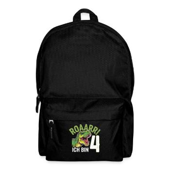 4. Geburtstag 4 Jahre Dino Dinosaurier Fan - Rucksack - Schwarz - Vorne