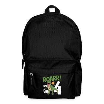 Fan de dinosaures Dino 4e anniversaire 4 ans - Sac à dos - noir - Devant