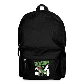 Fan de dinosaures Dino 4e anniversaire 4 ans - Sac à dos - noir - Devant