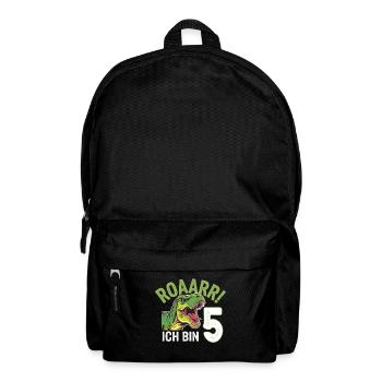 5. Geburtstag 5 Jahre Dino Dinosaurier Fan - Rucksack - Schwarz - Vorne