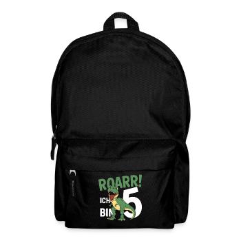 5. Geburtstag 5 Jahre Dino Dinosaurier Fan - Rucksack - Schwarz - Vorne
