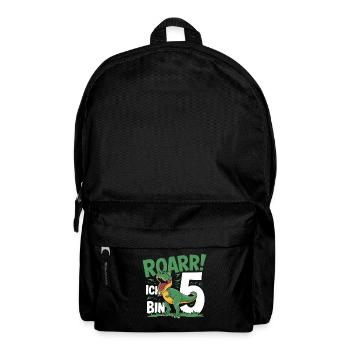 5. Geburtstag 5 Jahre Dino Dinosaurier Fan - Rucksack - Schwarz - Vorne