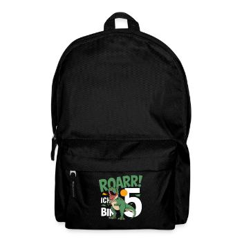 5th Birthday 5 Years Dino Dinosaur Fan - Backpack - black - Front