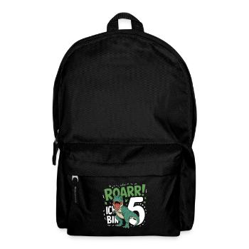 5. Geburtstag 5 Jahre Dino Dinosaurier Fan - Rucksack - Schwarz - Vorne
