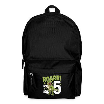 5th Birthday 5 Years Dino Dinosaur Fan - Backpack - black - Front