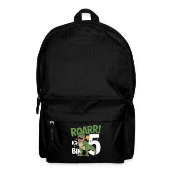 5th Birthday 5 Years Dino Dinosaur Fan - Backpack - black - Front