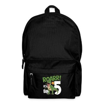 5th Birthday 5 Years Dino Dinosaur Fan - Backpack - black - Front