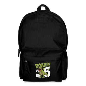 6ème anniversaire 6 ans Dino Dinosaur Fan - Sac à dos - noir - Devant