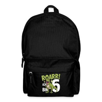 6. Geburtstag 6 Jahre Dino Dinosaurier Fan - Rucksack - Schwarz - Vorne