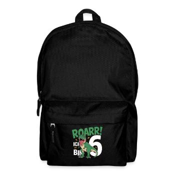 6. Geburtstag 6 Jahre Dino Dinosaurier Fan - Rucksack - Schwarz - Vorne