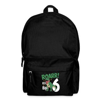 6. Geburtstag 6 Jahre Dino Dinosaurier Fan - Rucksack - Schwarz - Vorne