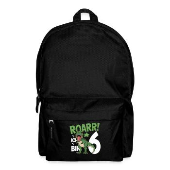 6ème anniversaire 6 ans Dino Dinosaur Fan - Sac à dos - noir - Devant
