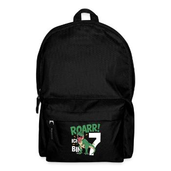 7th Birthday 7 Years Dino Dinosaur Fan - Backpack - black - Front