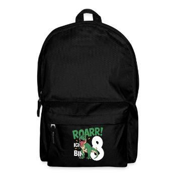 8th Birthday 8 Years Dino Dinosaur Fan - Backpack - black - Front