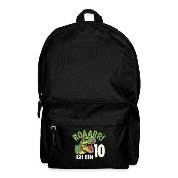 10th Birthday 10 Years Dino Dinosaur Fan - Backpack - black - Front