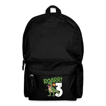 3. Geburtstag 3 Jahre Dino Dinosaurier Fan - Rucksack - Schwarz - Vorne