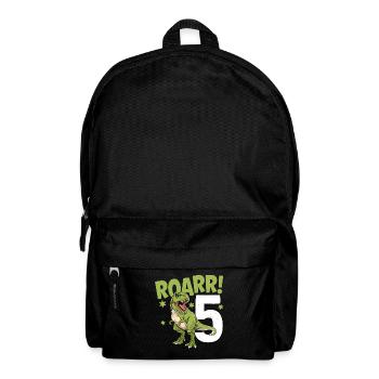 5. Geburtstag 5 Jahre Dino Dinosaurier Fan - Rucksack - Schwarz - Vorne