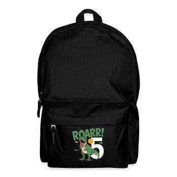 5. Geburtstag 5 Jahre Dino Dinosaurier Fan - Rucksack - Schwarz - Vorne